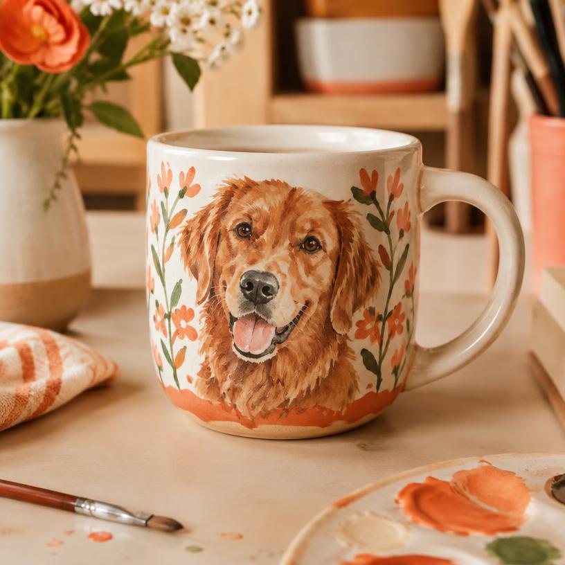 Taza personalizada con retrato de mascota